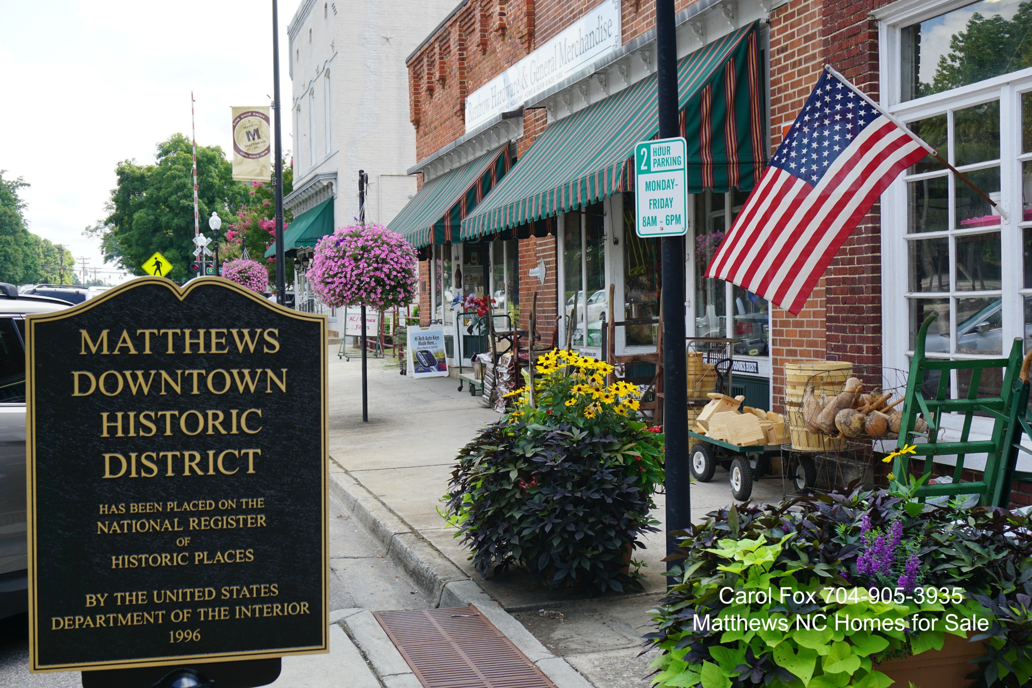 Walkable Downtown Matthews NC